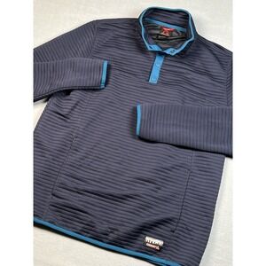 Gerry 1/4 Ottoman Snap Pullover‎ Men Large Blue Poly Jacket Sweatshirt Quick Dry